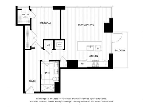 a floor plan of a house with a bedroom and a living room